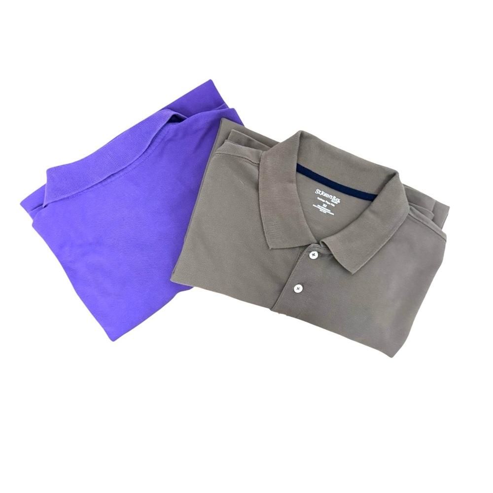 St. John's Bay Heritage‎ Pique Polo Spring Casual Shirts Purple and Brown XLT